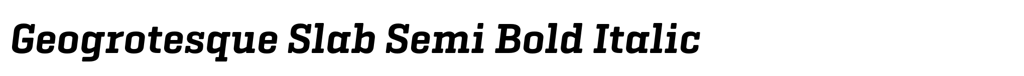 Geogrotesque Slab Semi Bold Italic image